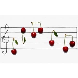 pentagrama de cerezas Pentagrama notas musicales de cerezas