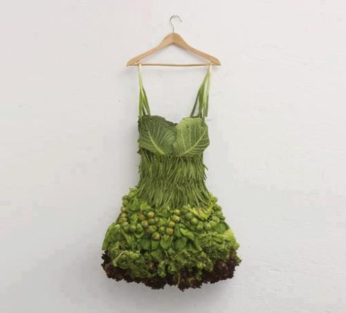 vestido vestido de verduras