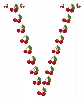 cerezas en forma de V