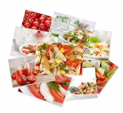 collage de platos e ingredientes