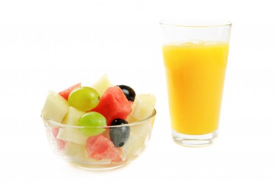 ensalada de frutas de zumo de naranja