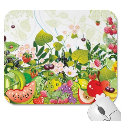 jardin paradisiaco con frutas virtual y mouse