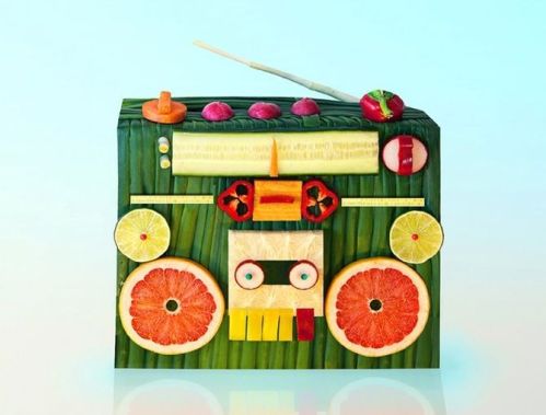 radio de frutas, verduras y hortalizas