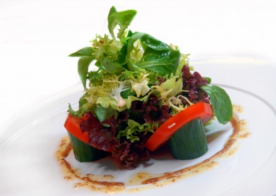 decoración con verduras