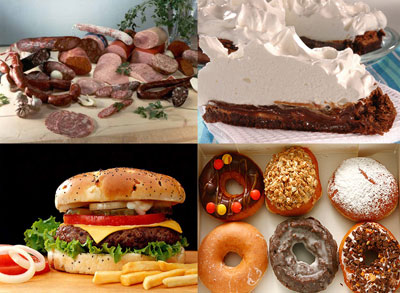 pasteles, comida rapida, embutido